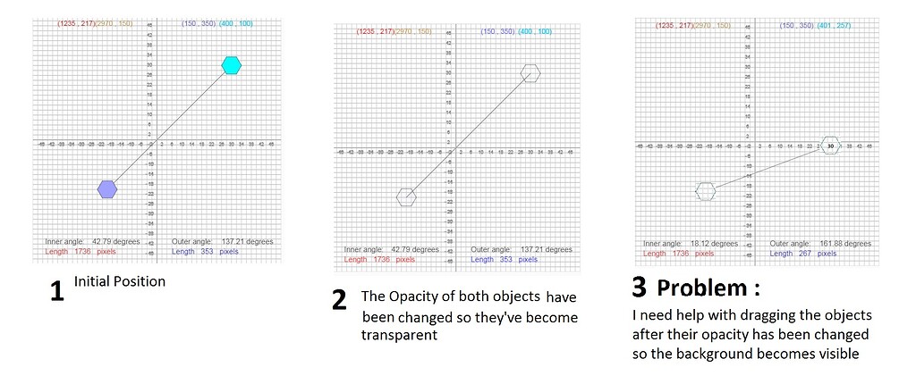 Help with making objects transparent and draggable - Coding Questions ...