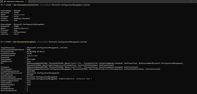 Screenshot-PSADT custom functions for running processes
