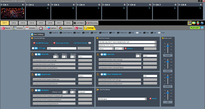 Amigo Playout 8 Channels Free Download