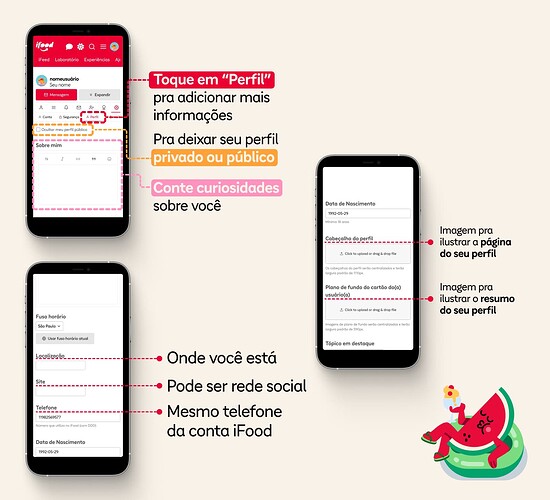 infográfico - como se cadastrar e perfil 2