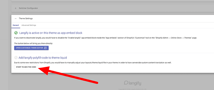add langify polyfill code