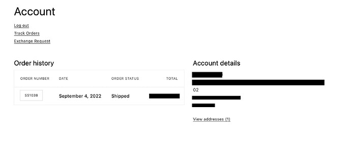 I want the account details section on right.