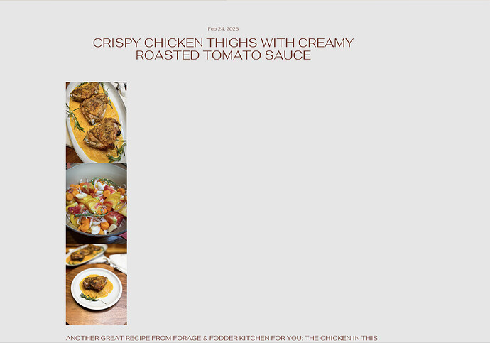 This is how it looks when I publish the blog