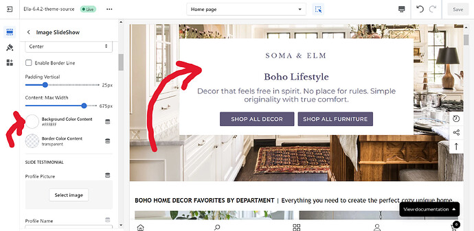 Need code to adjust opacity on background content box