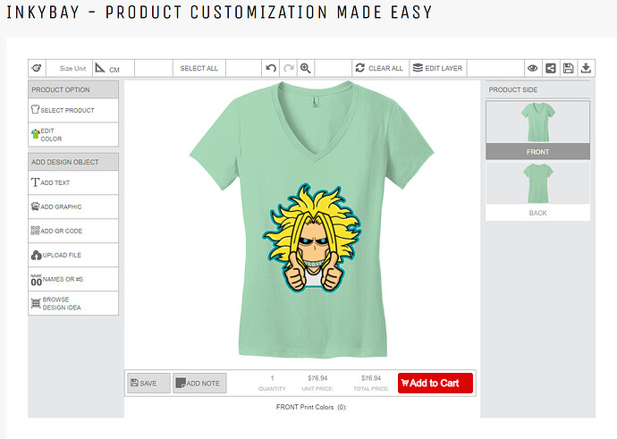 Inkybay Product designer Add design