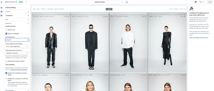 Grid Image size Natural. Photos have empty space on bottom.