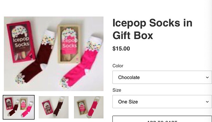 Here I clicked on the image of the two-pack but the price and color do not update