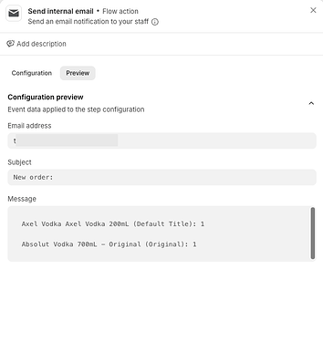 Screenshot of example output