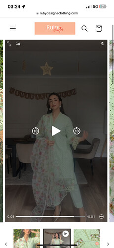 Image 3 - showing smaller play button which only needs to be pressed once and doesn't enlarge video