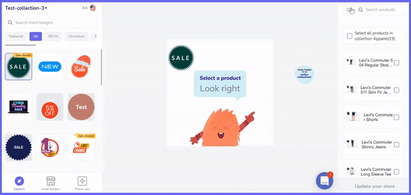 Add badges to an entire collection in 1 click!